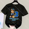 Summer Party T Shirt for Boys Girls Cartoon Chase New Birthday Number Cute Tee Shirt Printed Clothes Anime Tops Gifts