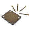 Electric Guitar Neck Plate Bass Reinforcing Metal Accessories 4 Holes with Screws