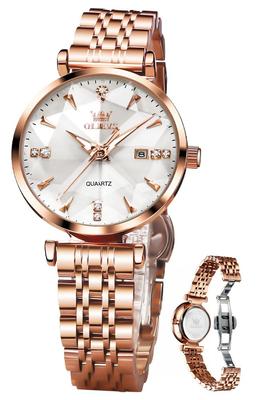 Quartz Simple Easy To Date Day White Women's Watch, Cute, Dial, Read, Display, Luminous, Waterproof, Valentine's Gift,