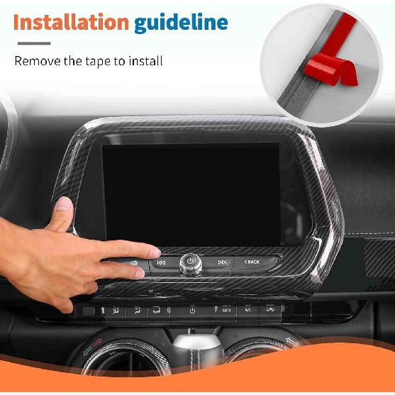 JeCar Carbonfaser-Innenausstattungssatz für 2017-2023 Chevrolet Chevy Camaro LT SS ZL1 RS (Nur für 8-Zoll-Bildschirm)