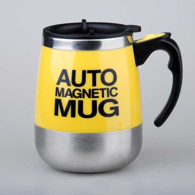 Caneca Elétrica Magnética Auto-Misturadora de Aço Inoxidável 450ml para Café Leite Copo Misturador Liquidificador Preguiçoso Inteligente Copo Térmico