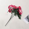 10 Heads Pansy Fake Flower 26cm DIY Craft Rose Red