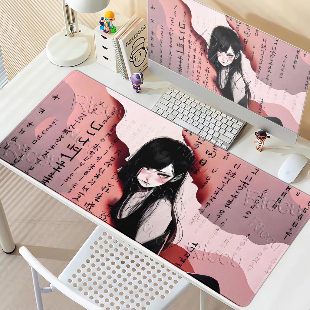 Mousepads Anime Girl Style Aesthetics Mouse Pad Cool Girl PC Offices Tablepads Large Gaming Keyboard Non-slip Desk Table Mats
