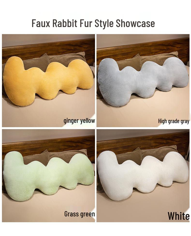 Wave-Shaped Cloud Leg & Back Hugging Pillow - Long Body Cushion for Side Sleepers