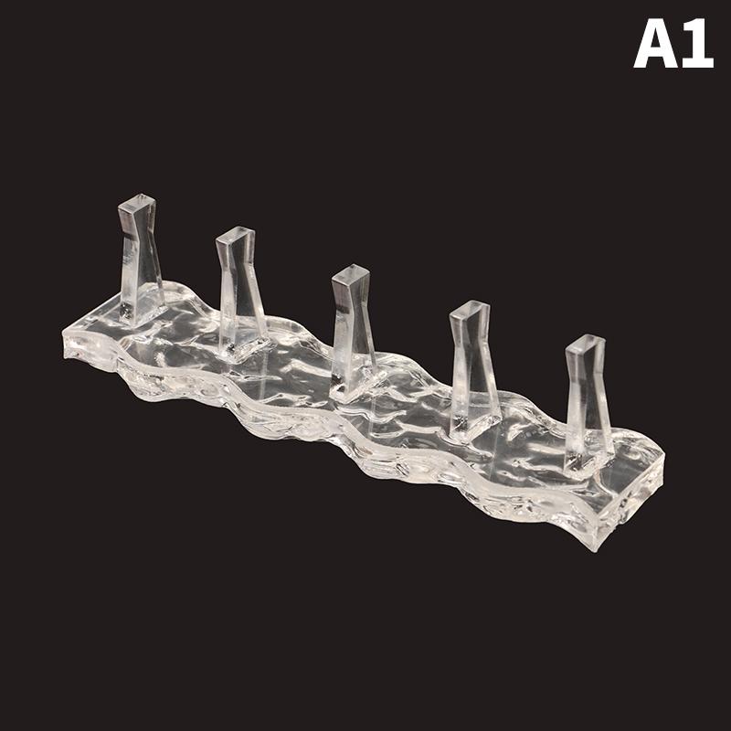 False Nails Holder Press On Nail Display Transparent Aurora Nail Stand Non-Magnetic Nail Rack Acrylic Nail Training A1