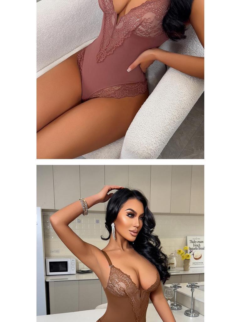 Hochwertige Damen Shapewear in Übergröße: Sexy Bodyforming-Bodysuit mit Bauchkontrolle und Hüftlift.