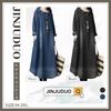 JINJUDUO Denim Long Loose Long with Office Winter Women's Dress, Sleeve, 100% Cotton, Fit, Length, Slimming, All-Season Pullover, Pockets, Casual,