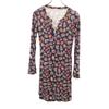 Silk Floral Long Sleeve One Piece 2 Black Women Used