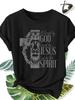 Christian Faith Themed Printed Pattern Unisexs Fashionable Casual Short Sleeved Comfortable Round Neck Gift Tshirt