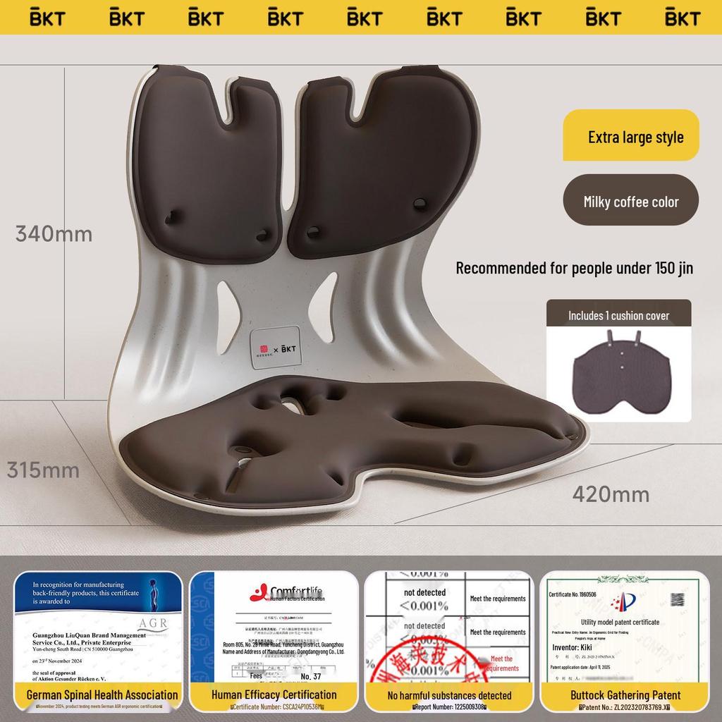 Ergonomic Lumbar Support Backrest Cushion for Long Sitting