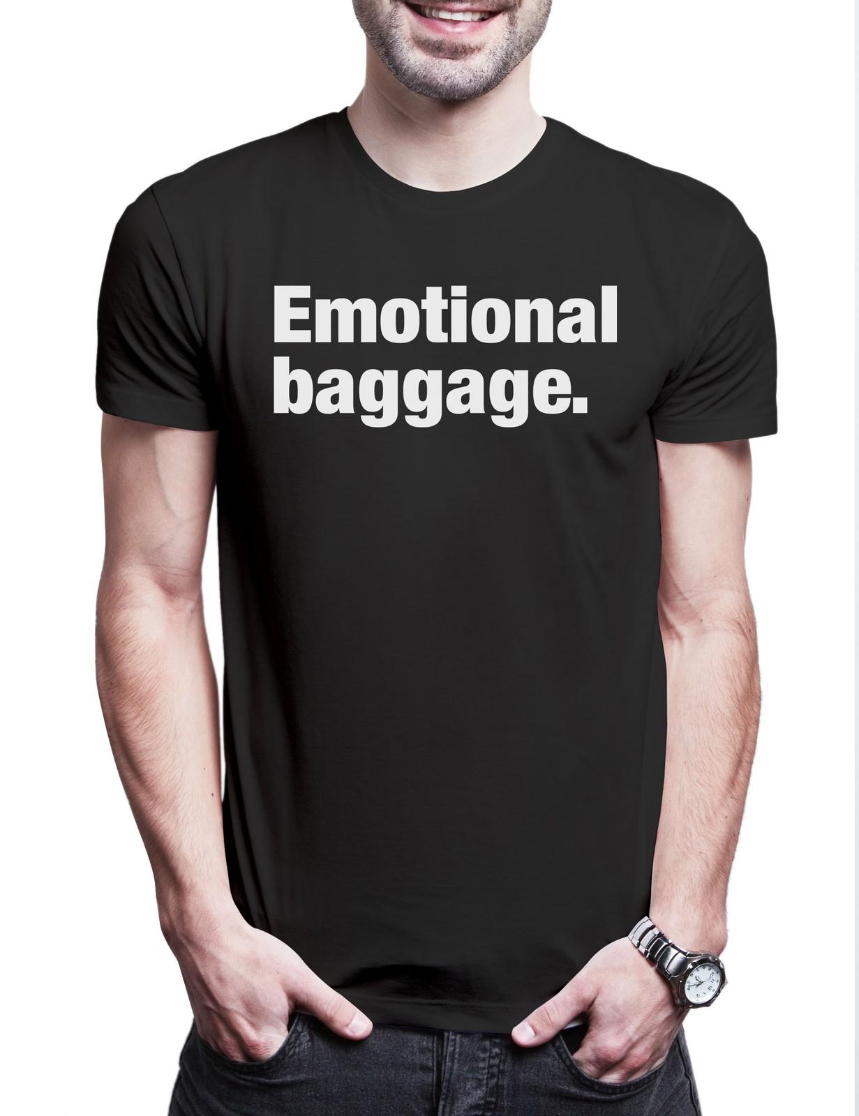 Emotional Baggage Mens T-Shirt Slogan Saying Motto Fun Fun Comedy Joke 2XL