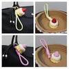 Cute 3D Strawberry Cake Mini Clicker Fidget Keychain Push Decompression Stress Anxiety Relief Lanyard Sensory Novelty Fun Gift