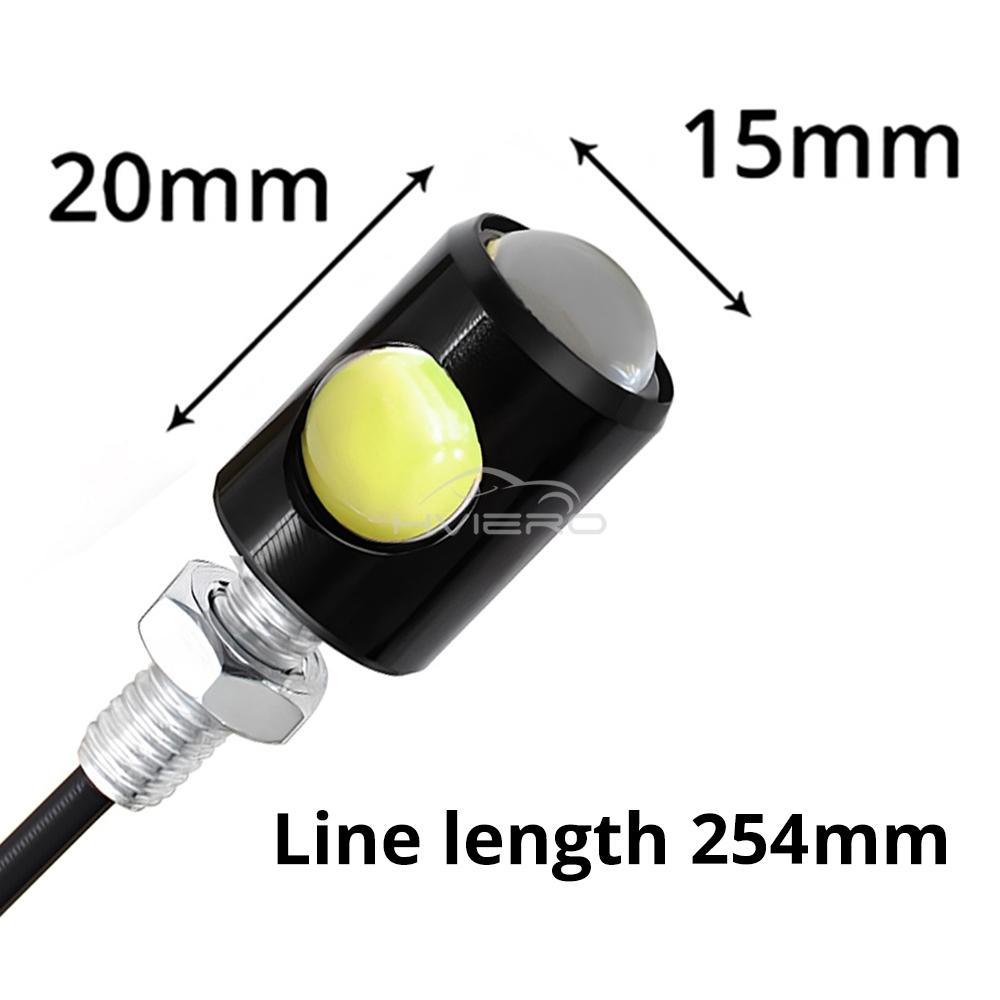2pcs Eagle Eye Led Motorcycle Car Daytime Running Light Super Bright Turn Signal License Plate Tail Reverse Brake Clearance Lamp
