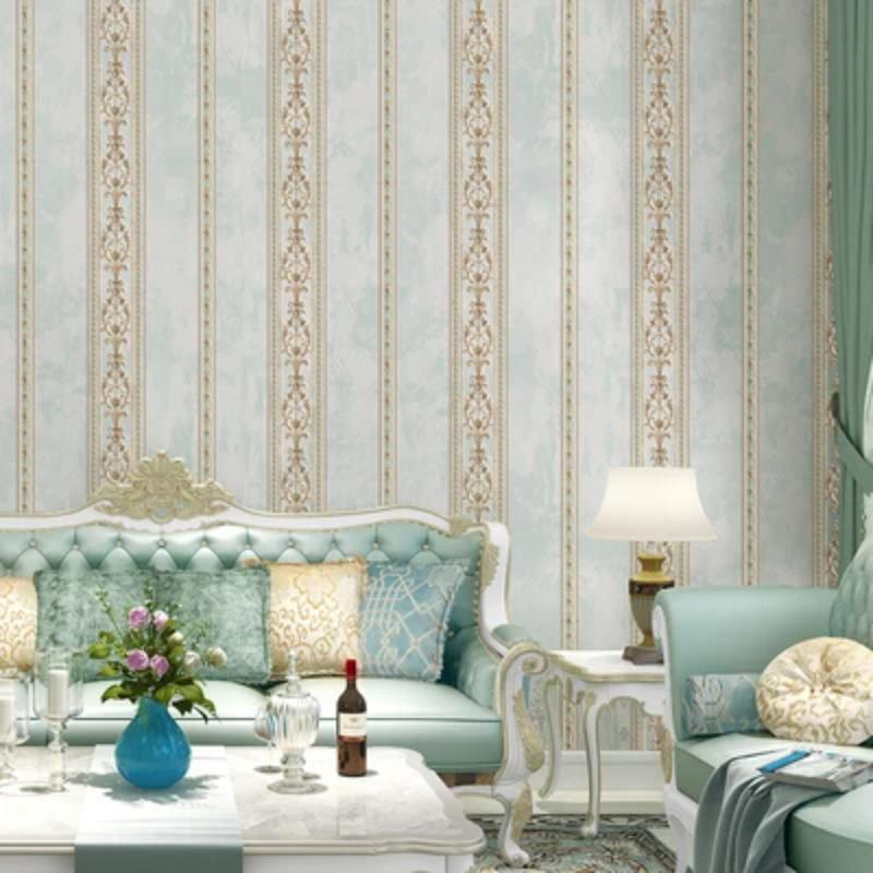 3D Pastoral Flower Non-woven Wallpaper Green European Style Bedroom Living Room Sofa TV Background Wallpaper Papel De Parede A&B