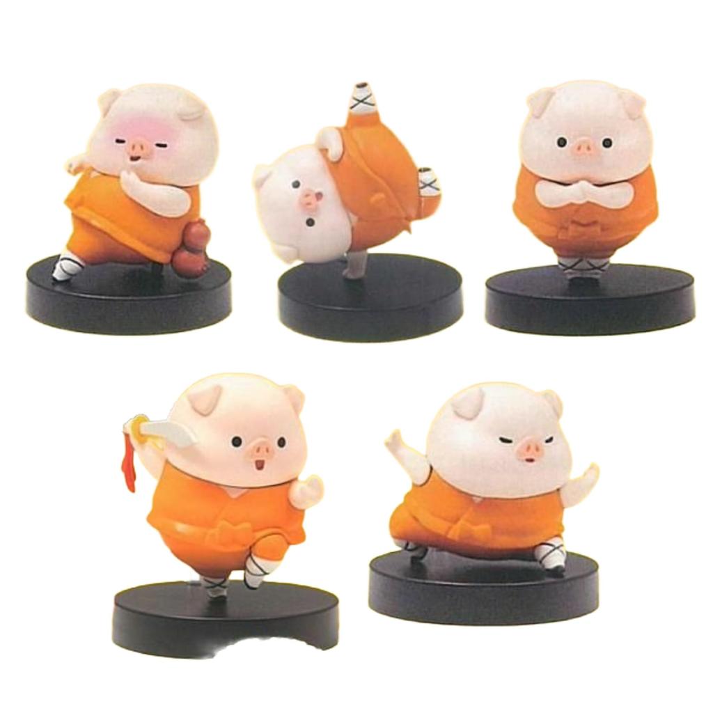 Qualia Kung Fu Boo Stand Figure 2 X Complete Set of 5 Types Capsule (Gachapon Toy)