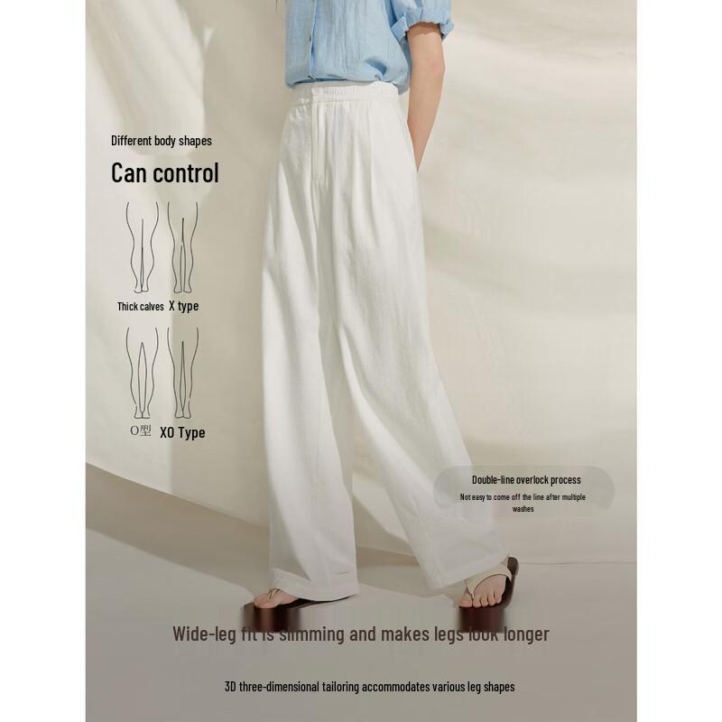 Inman Women's French Wrinkled Wide-Leg Commuter Pants