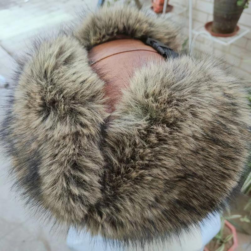 Plush men's outdoor ear protection hat, plush thickened cold-proof hat, ice and snow festival winter warm hat