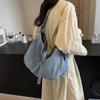 Große Tragetasche Damen Denim Schultertasche Unterarmtasche