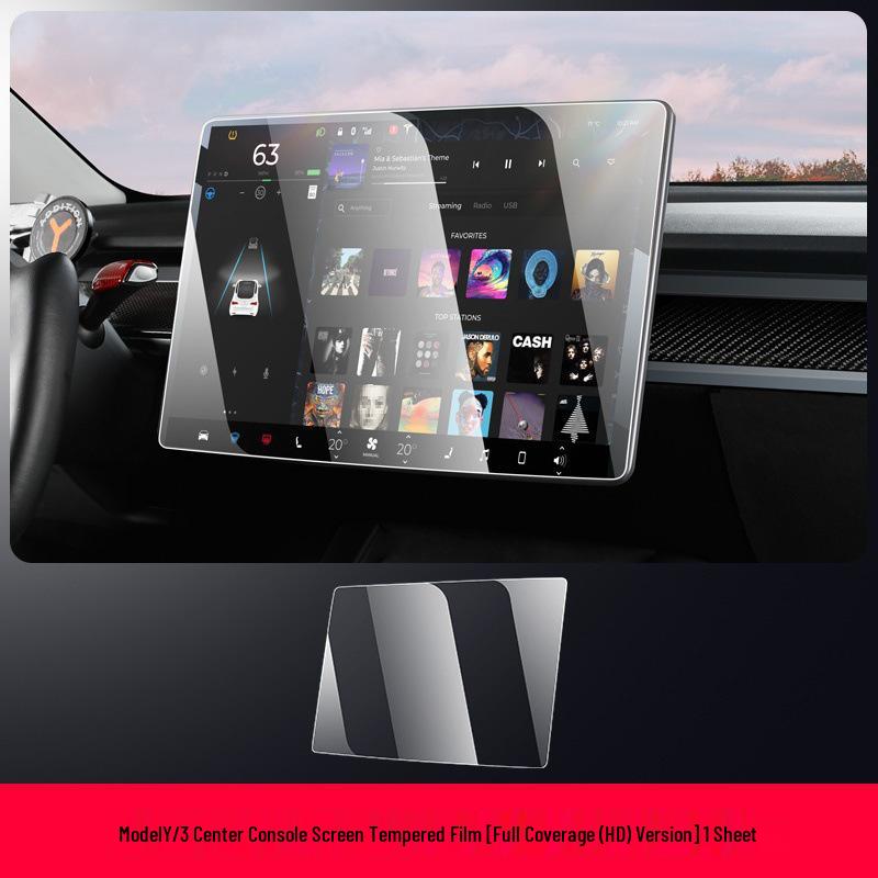6-Seat Tesla Model 3/Y/YL Center Screen Protector - Tempered Glass Refresh Version