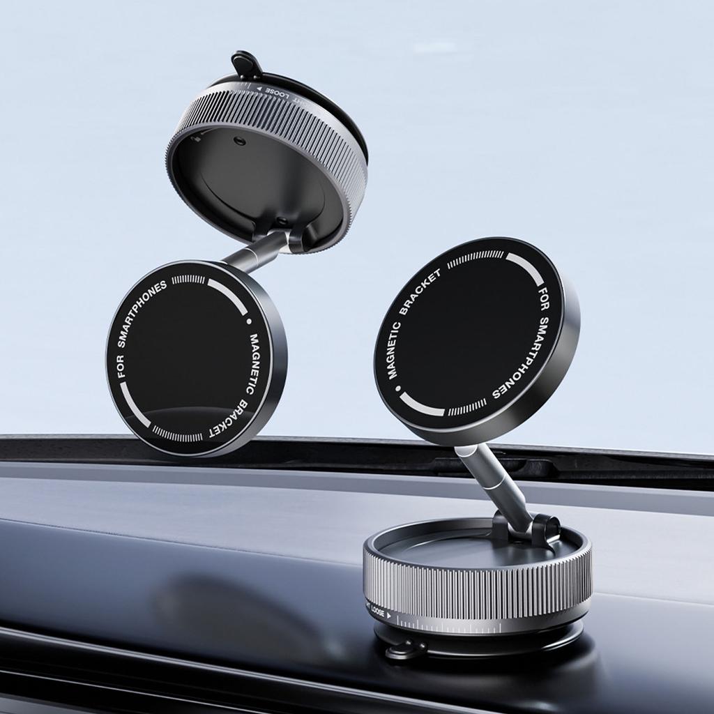 Car Phone Mount Folding Angle Height Magnetic Multifunctional Phone Mount with Vacuum Suction Cup