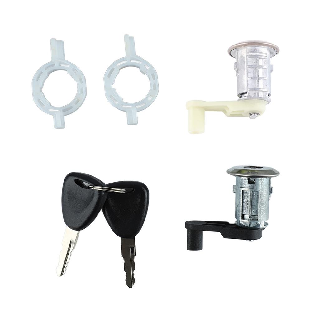 Car Door Lock Cylinder with 2 Key Smooth Control 7701468981 Replacement for MEGANE CLIO THALIA