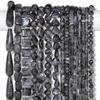 Heart Round Rondelle Oval Shape Natural Stone Beads Black Labradorite Beads for Jewelry Making DIY Bracelet Accessories Beads