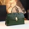 Premium Alligator Pattern Handbag Genuine Leather Shoulder Messenger Bag