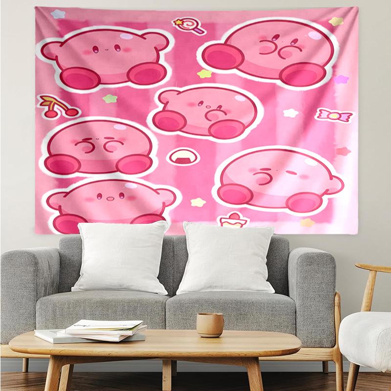 1PC Pink pika Pattern K-pop music group Tapestry Accessories for Bedroom,Livingroom, dormitory Room Wall Decor Fan Birthday Gifts