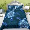 Turtle Duvet Cover Set, Sea Turtle Bedding Set For Children, Boys, Girls, Ocean Theme, Turtle Animal Bedding Set Bedroom Decor