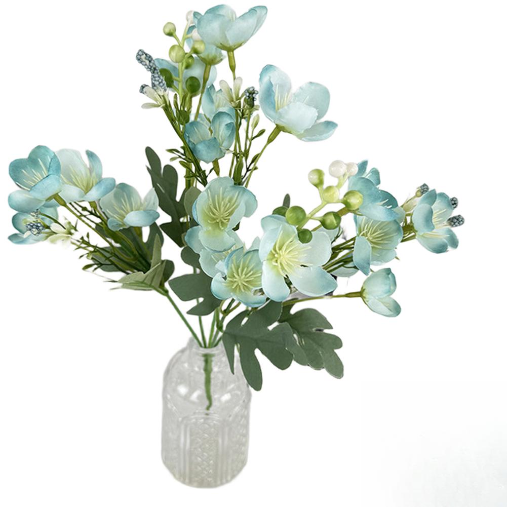 Artificial Jasmine Flowers 5 Branches 20 Blossoms Silk Flower Bouquet For Weddings Decor Photography Props And Office Decoration