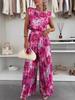 Women's Fashion Sleeveless Top & Pleated Wide-Leg Pants Two-Piece Set
