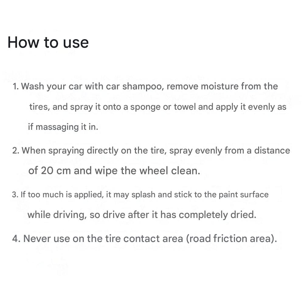 Tire Shine Protector Spray 500ml