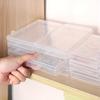 4pcs Transparent Storage Box, Plastic Storage Box, Sticker Storage Box, Pen, Stationery, Desk Organizer, Multi-function Storage Box