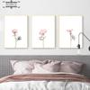 Pink Peonies Flower Posters and Prints Nordic Scandinavian Minimalist Wall Art Canvas Painting Floral Pictures for Room Decor