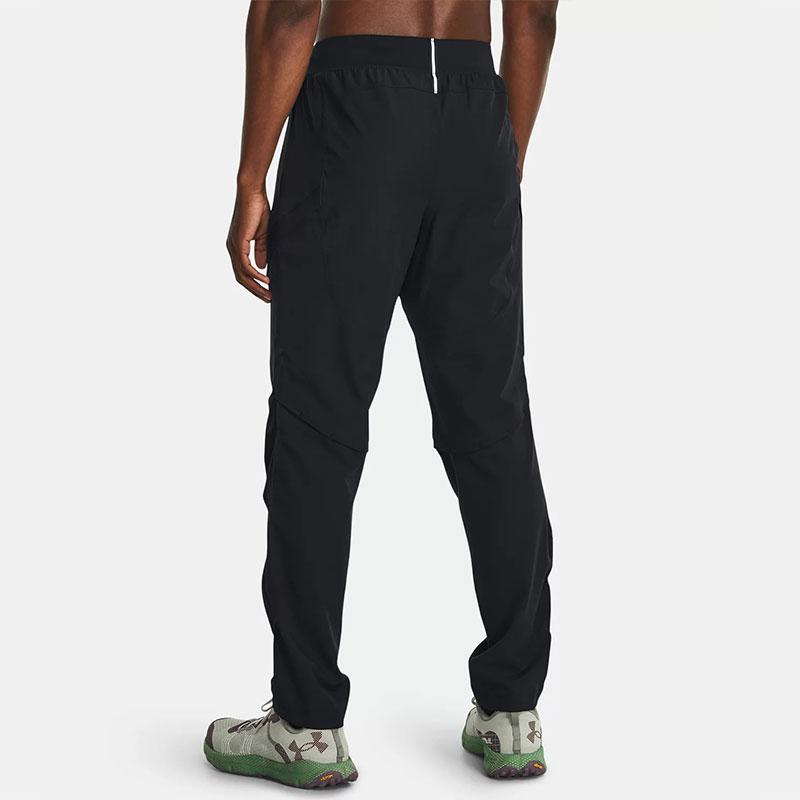 Under Armour Anywhere Solid Color Elastic Waist Straight Leg Knit Sports Pants Men Pants Black 1378975-002