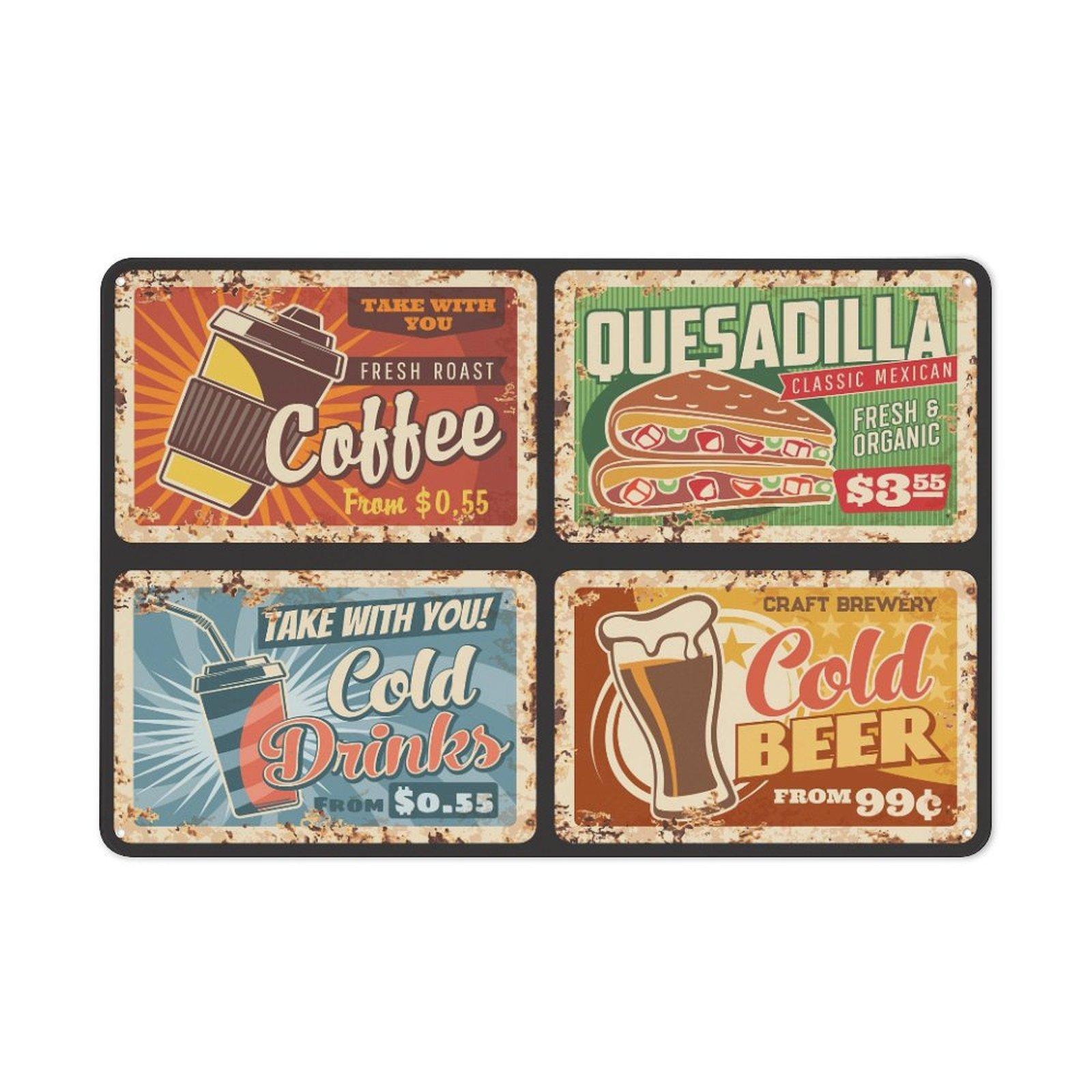 

One Pack Horizontal Rustic Tin Wall Art Sign 2030cm 3040cm Vintage Metal Poster For Home Bar Garage Cafe Kitchen Living Space 20*30CM