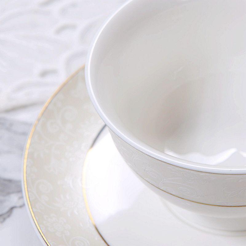 Ceramic Coffee Mug European Court Gold Plated Tea Cup Saucer Set Milk Mug  Afternoon Tea Cup Girlfriend Gathering Birthday Party
