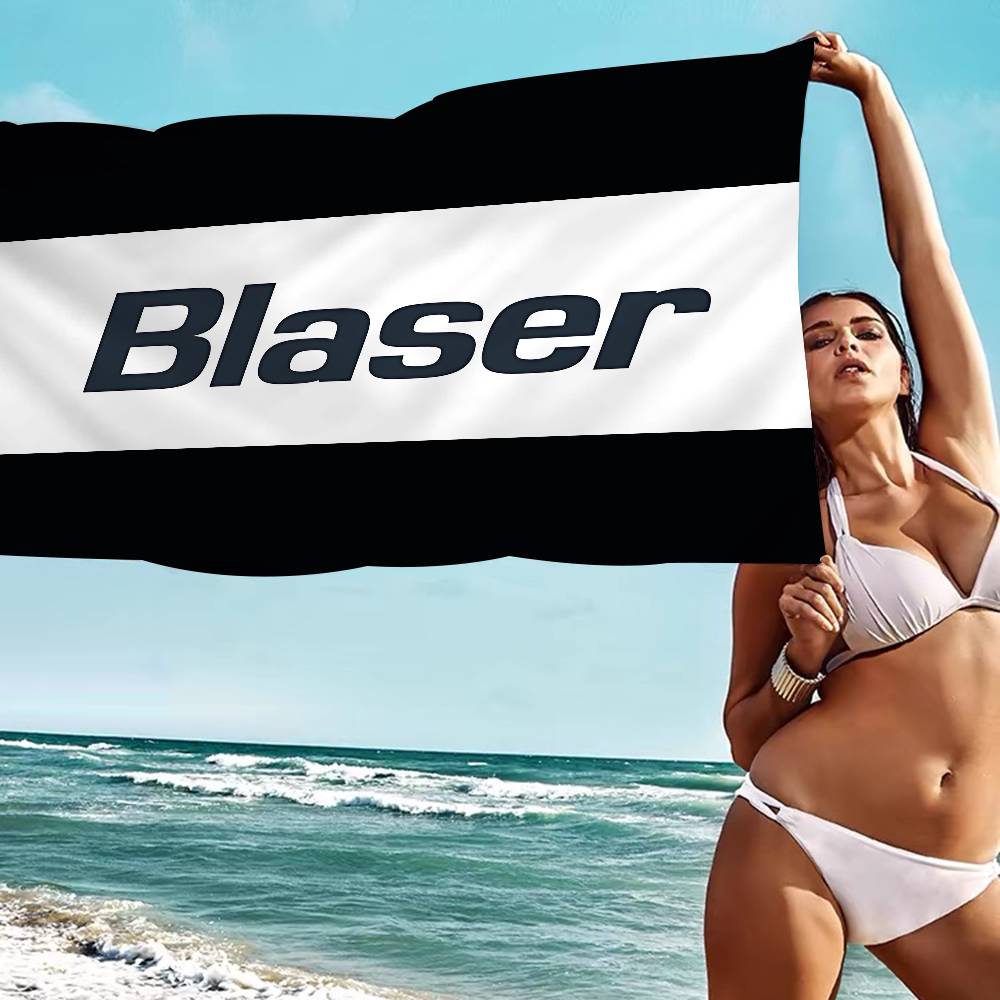 Blaser Logo Microfiber Printed Beach Towel Mountain Climbing Yoga Beach Swimming Running Absorbent Soft Towel