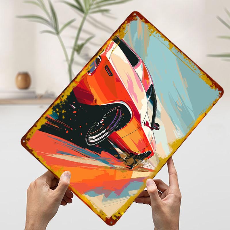 

Classic Muscle Car Metal Poster Customized Wall Art Retro Vintage Tinplate Signs for Man Cave Mancave Decoration Room Coffee Bar 7.9x11.8In(20x30cm)