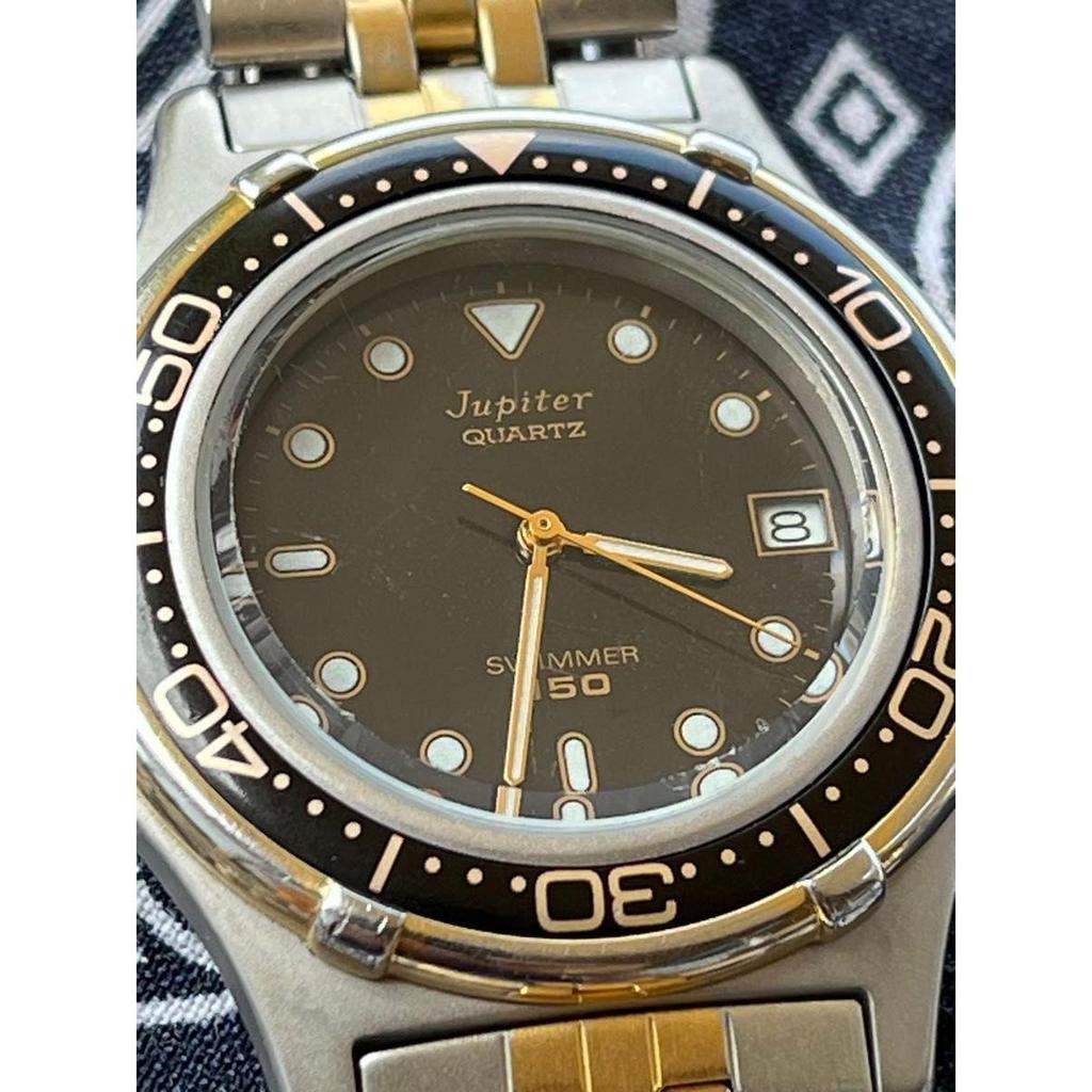 Used [Rare in working condition] ORIENT JUPITER Swimmer 150 Quartz Combi Color [Battery replaced]