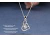Sterling Silver Swan Pendant Necklace with Beating Heart - Japanese & Korean Style for Women
