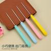 Stainless Steel Crochet Hooks Storage Bag Yarn Weave Knitting Needle DIY Weaving Craft Tool Leather Perforation Sewing Accessory