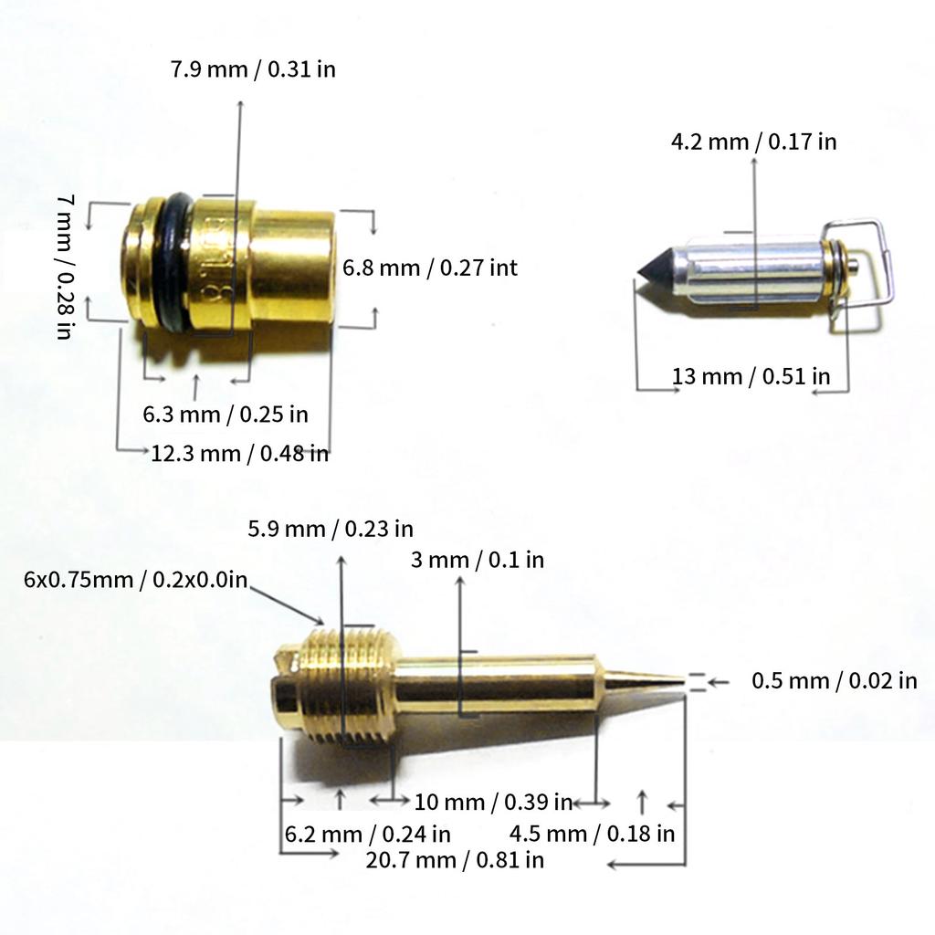 Motorcycle Carburetor Repair Kits Accessory for YM YBR125 JYM125 for Mikuni Carburetor VM22