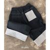 The Pink Men S And woMen S Acel bAnding Non Fade Denim Check Roll UP Bermuda P