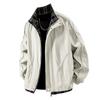 Mens Plaid Stand Collar Casual Jacket Slim Fit High Grade Outerwear