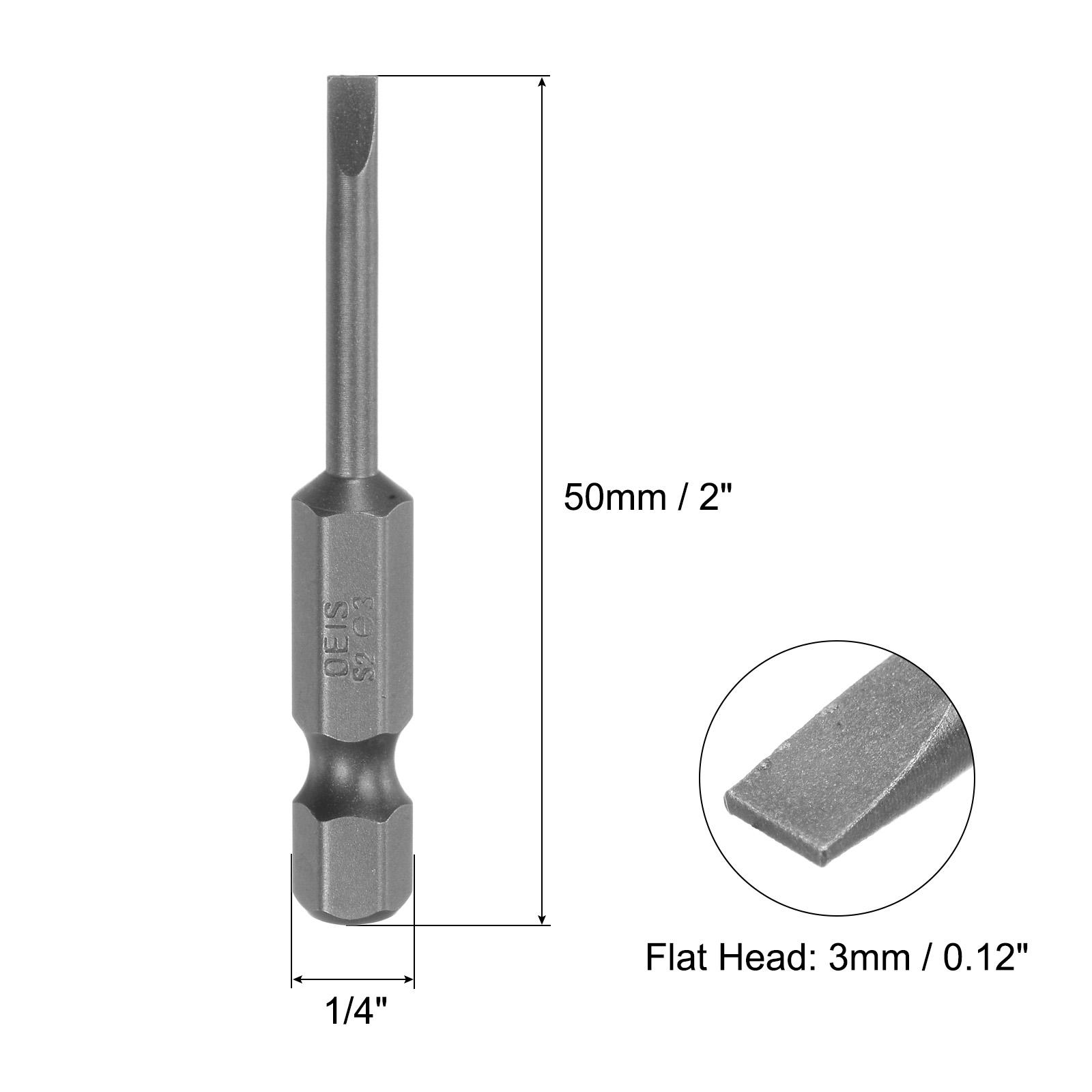 

2/4/10/20pcs 2/2.5/3/4/5/6mm Slotted Screwdriver Bits 1/4 Hex Shank Magnetic Flat Head Drive Bit for Power Drill Impact Driver