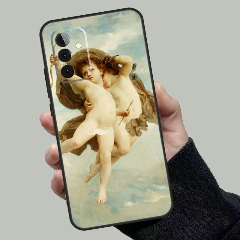Angel Cupid Art Paint Case For Samsung Galaxy A55 A35 A15 A52 A32 A12 A16 A26 A36 A56 A53 A33 A13 A14 A34 A54 A17