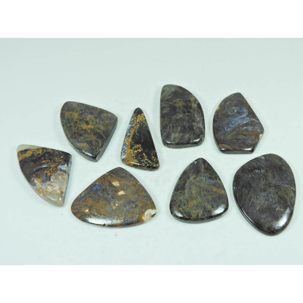 340Cts. Natural Pietersite Fancy Shape Cabochon Loose Gemstone 08Pcs Lot C-2890