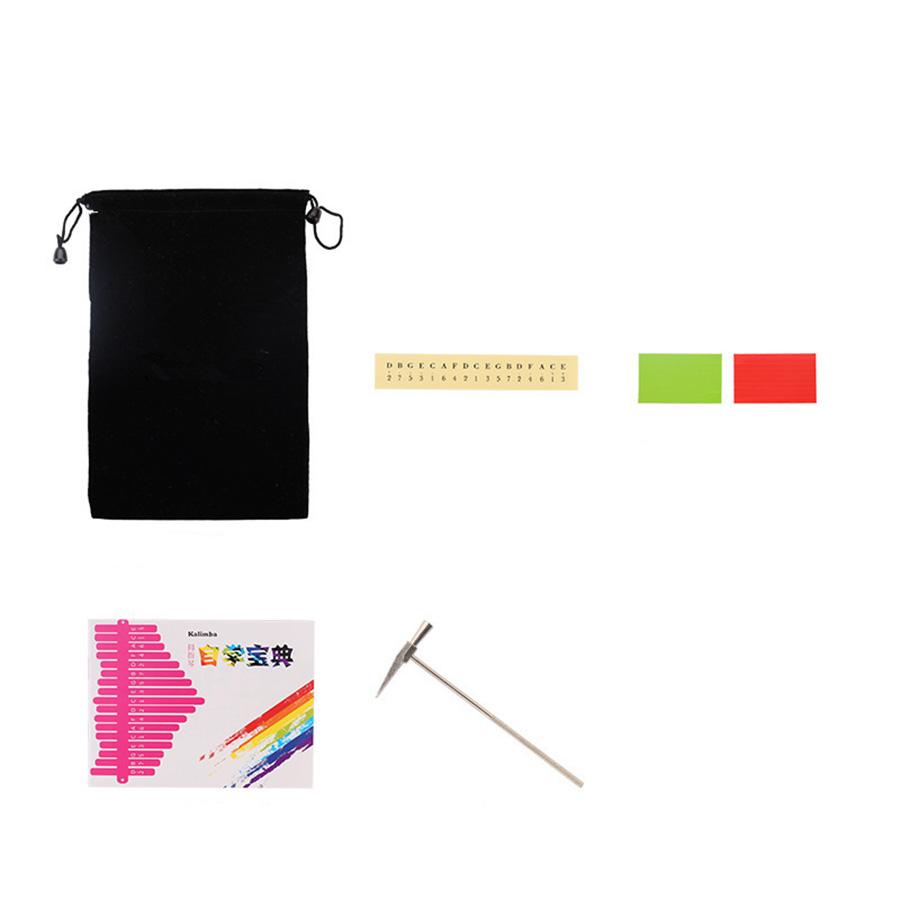 1 Stück Finger 17 Tasten Kalimba Daumenklavier Instrument Mahagoniholz mit Stimmhammer