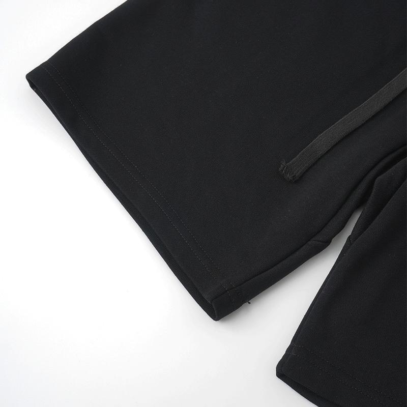 E853 Fear Of God Essentials Szorty Dresowe Z Napisem Unisex Oversize Bawełniane Ze Sznurkiem Elastyczna Talia Streetwear Codzienne Sportowe Szorty